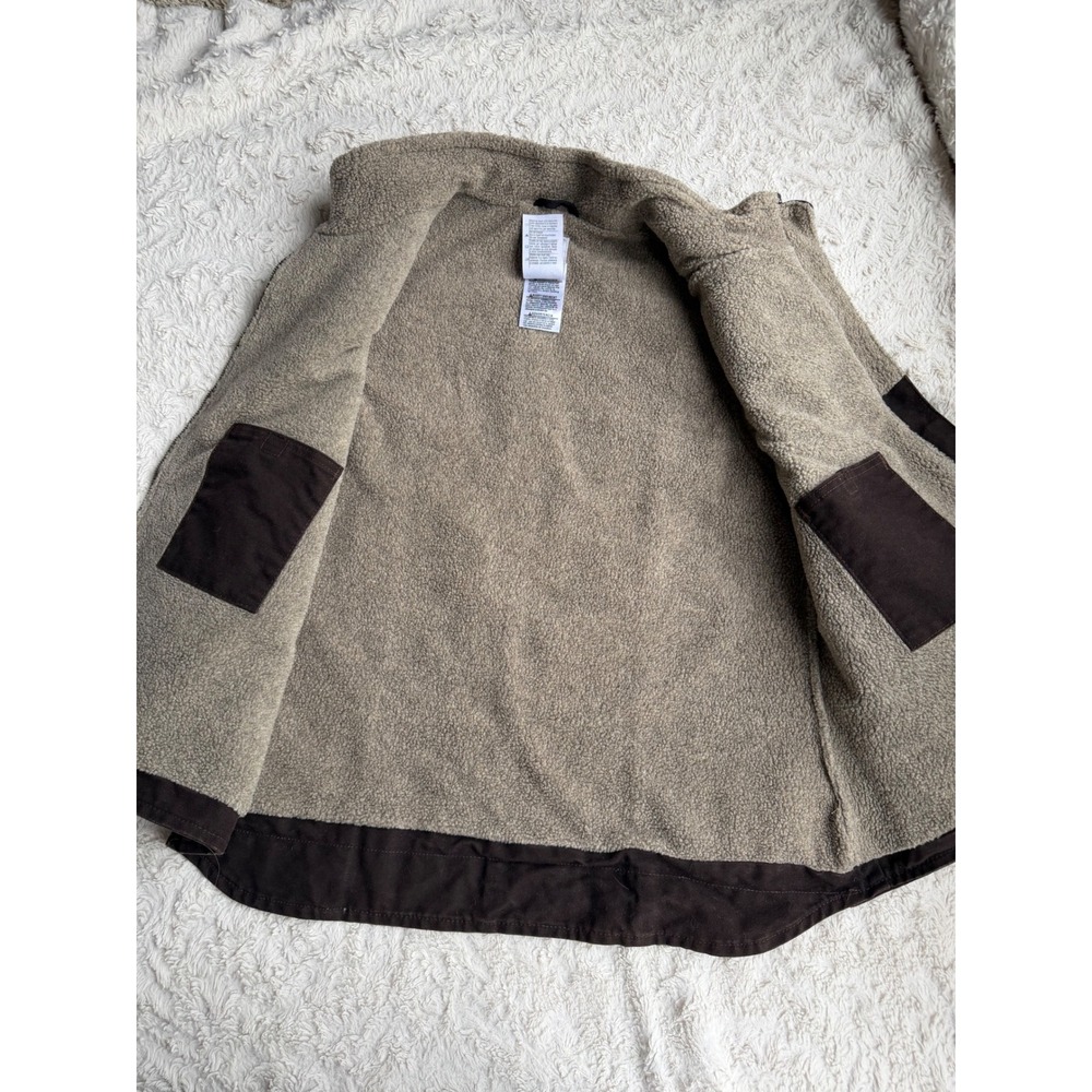Carhartt Sandstone Mock Neck Sherpa Lined Vest Dark Brown WV001 Vintage Y2K L - Picture 10 of 15